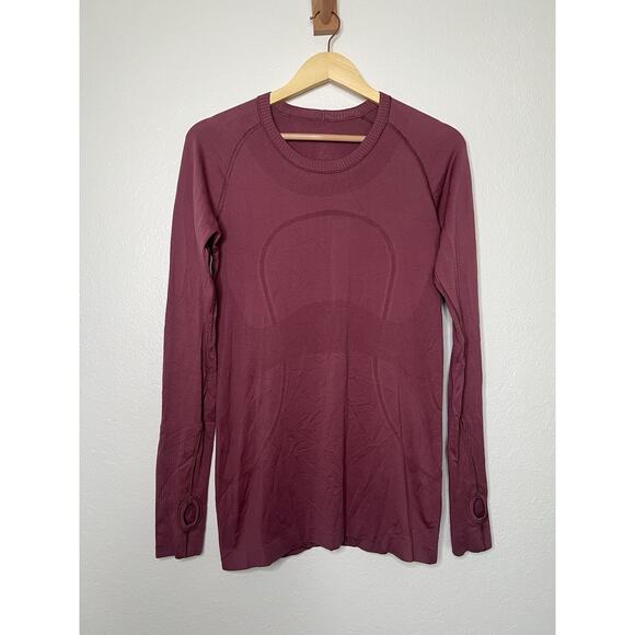 Lululemon Mauve Swiftly Tech Long Sleeve Size 10 Athletic Workout - Picture 1 of 4